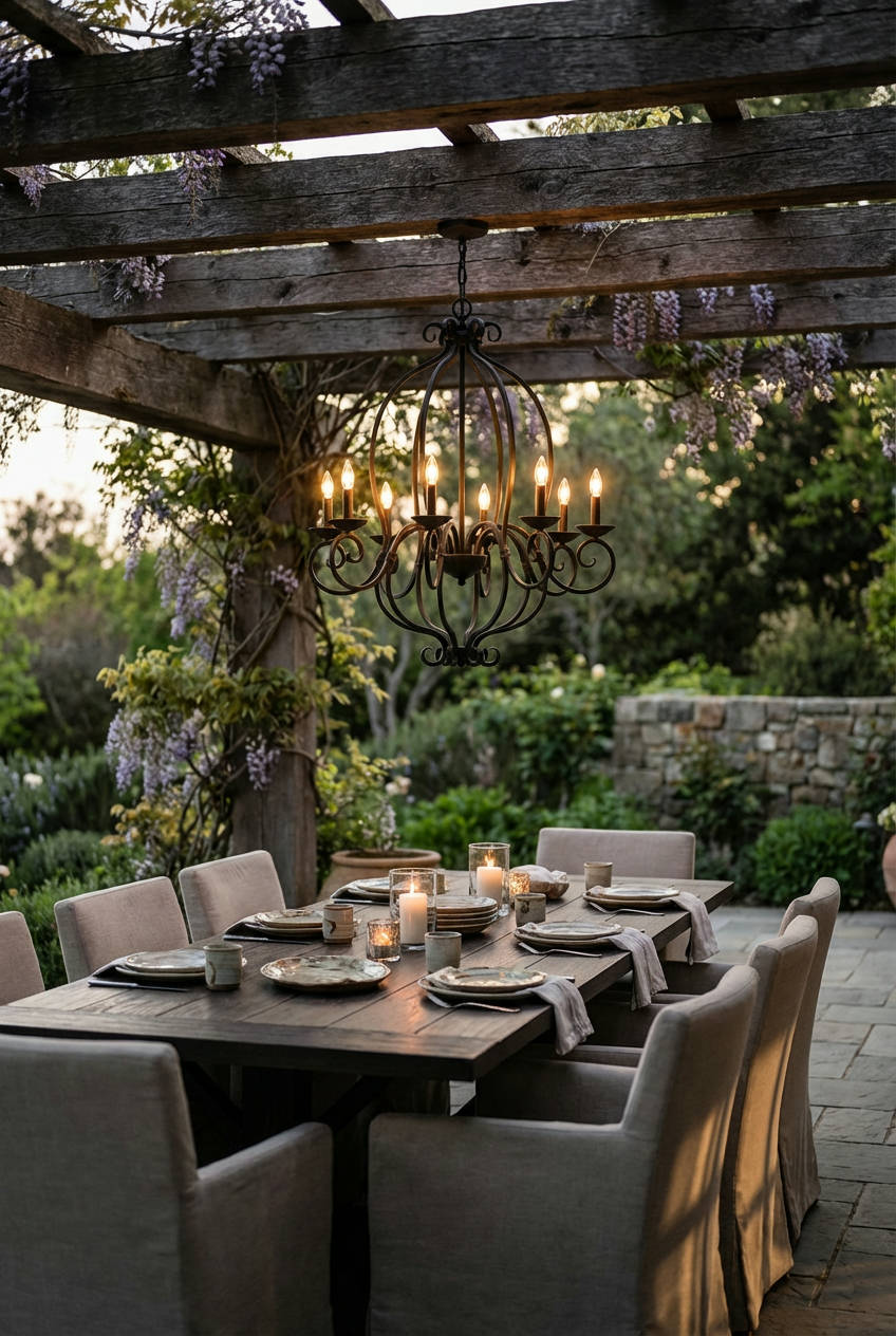 Overhead Patio Chandeliers 1