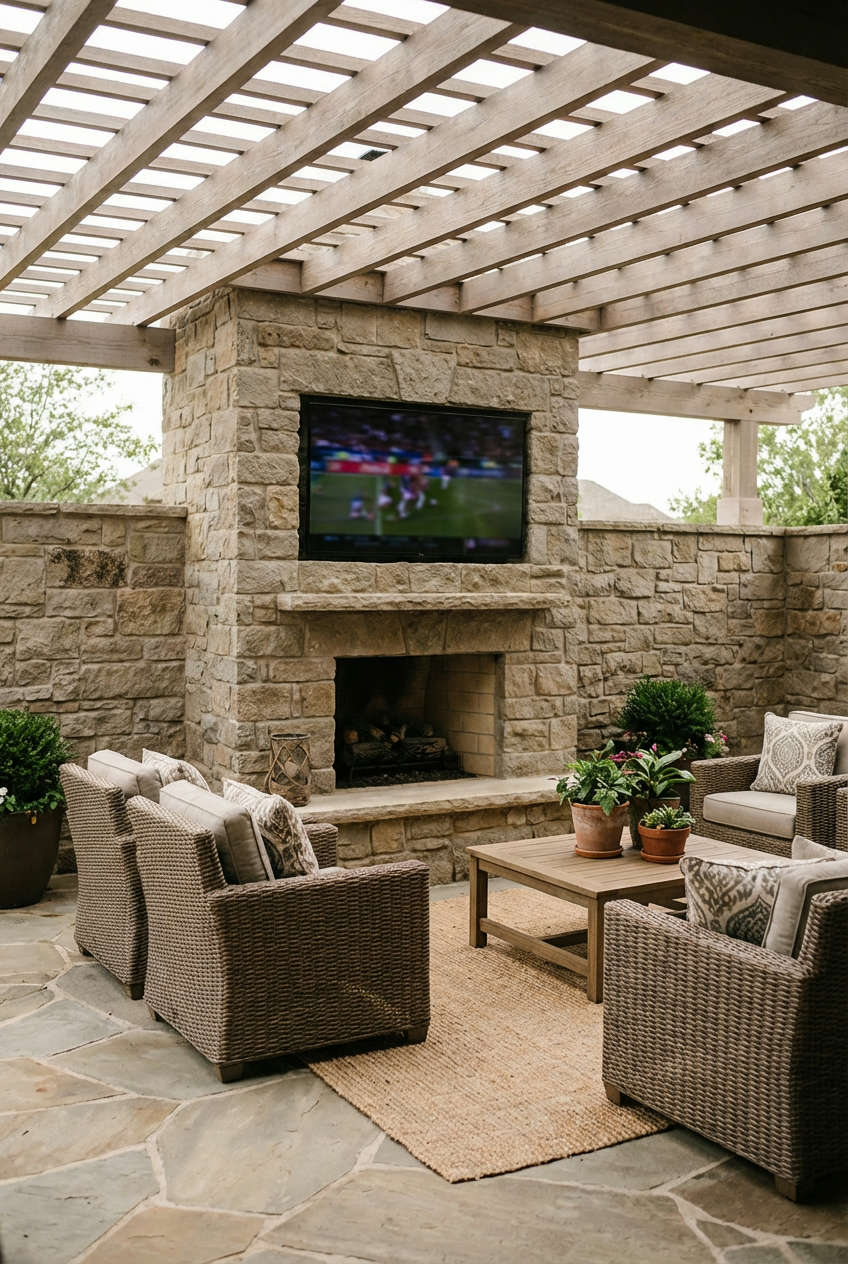 Outdoor-Fireplace-with-a-Television-2