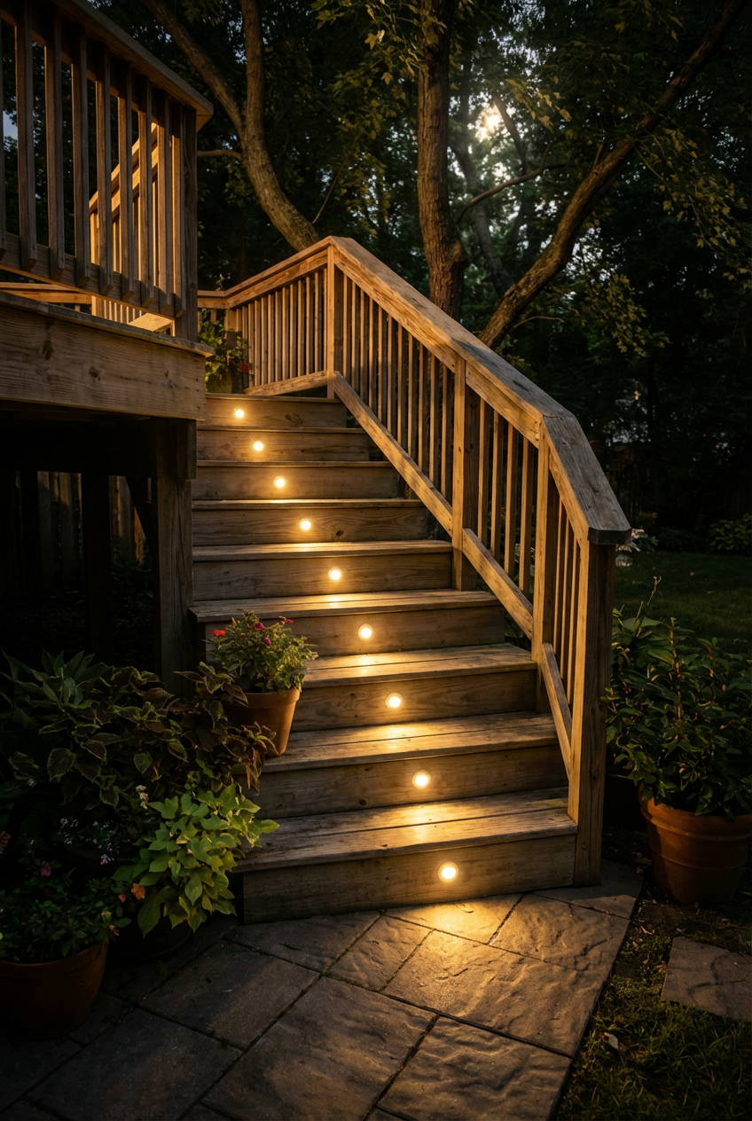 Recessed Deck Step Lighting 1