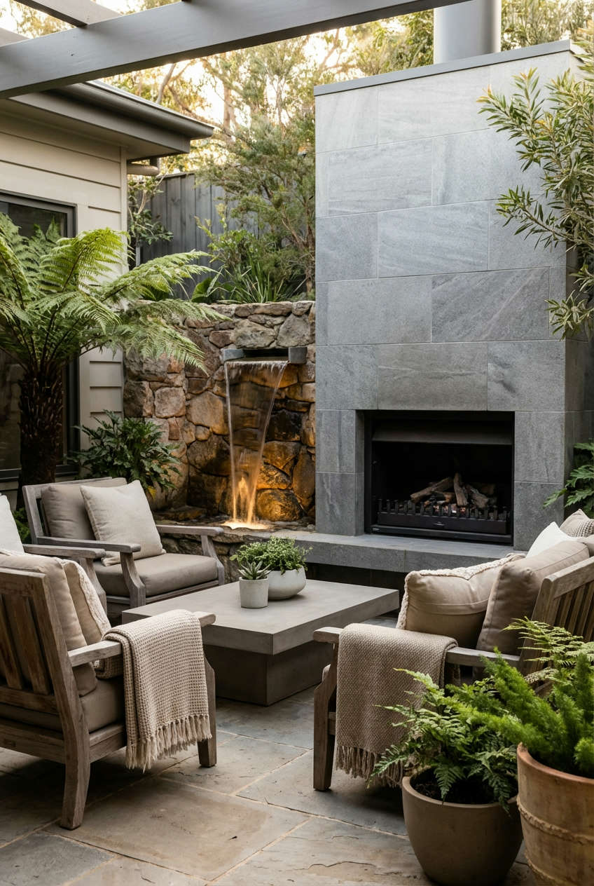 Fireplace-with-Water-Feature 1