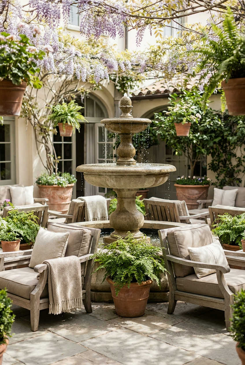 Serene Water Feature Patio 1