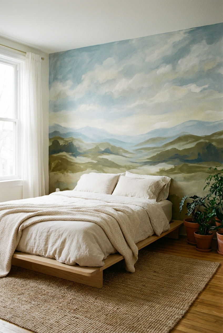 Hand-Painted Scenic Mural 1