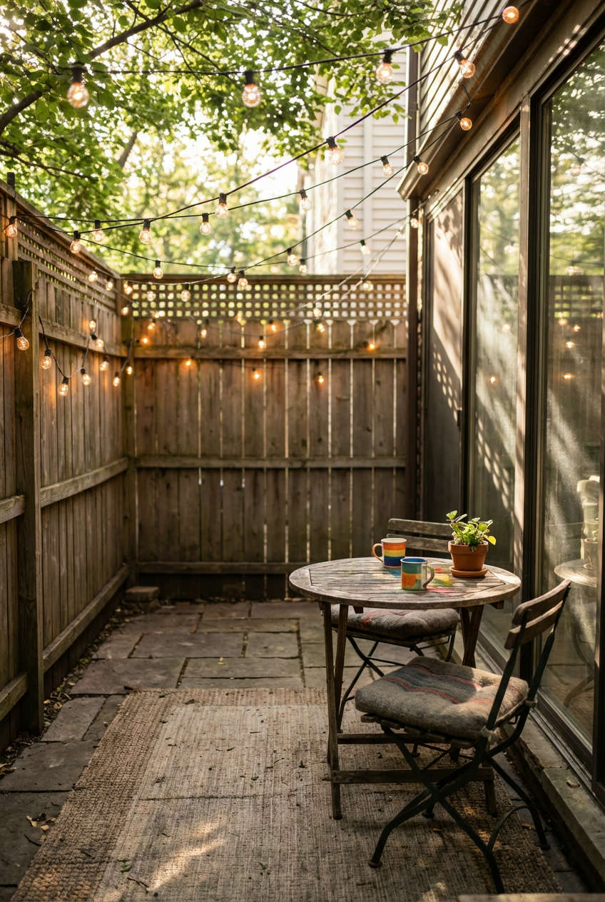 String Lights and Bistro Ambiance 1