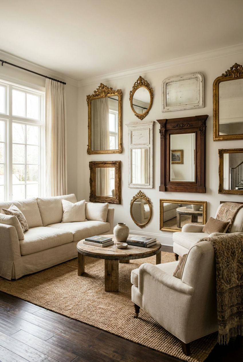 Mirror Panels with Decorative Frames 1