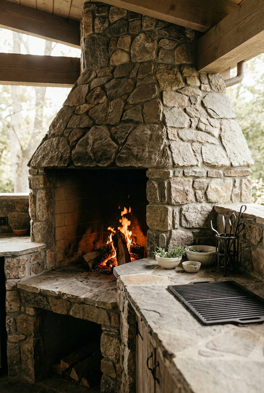 Built-in-Outdoor-Kitchen-Fireplace-2