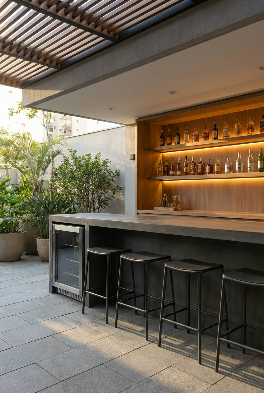 Sleek Modern Bar Area 1