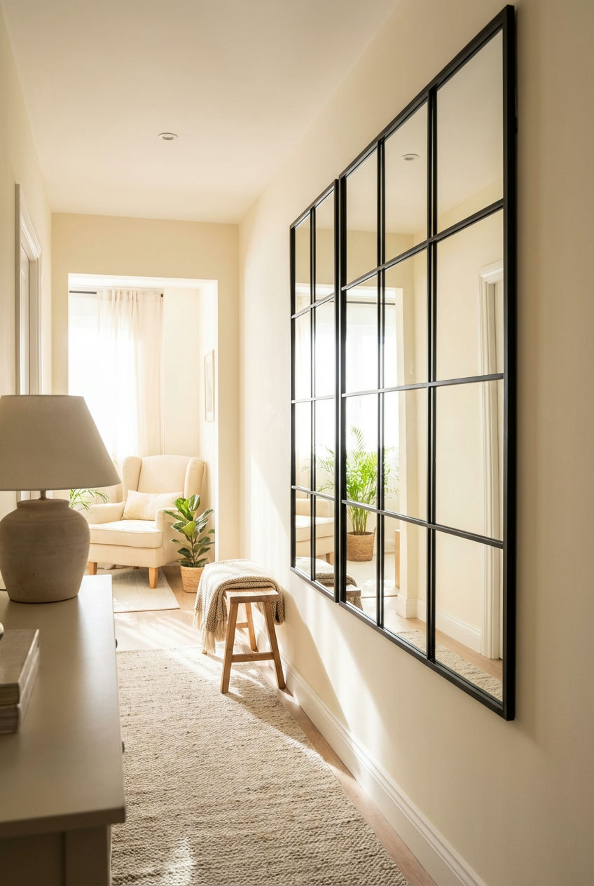 Faux Window Mirror Walls 2
