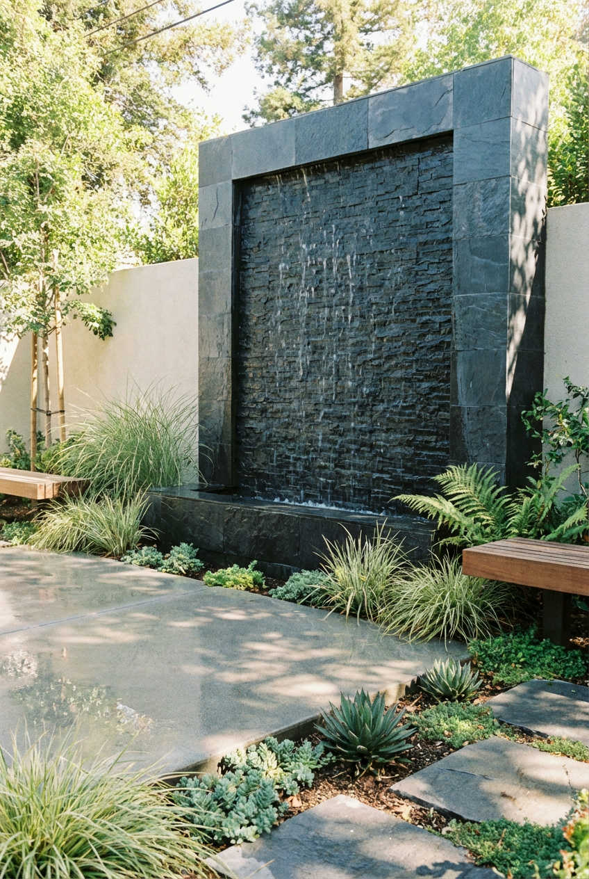 Decorative Water Walls and Sheer Descents 1