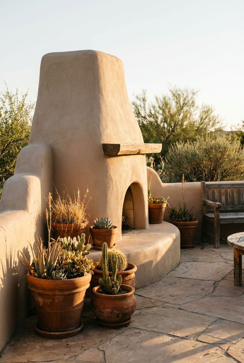 Earthy-Adobe-or-Stucco-Fireplaces 1