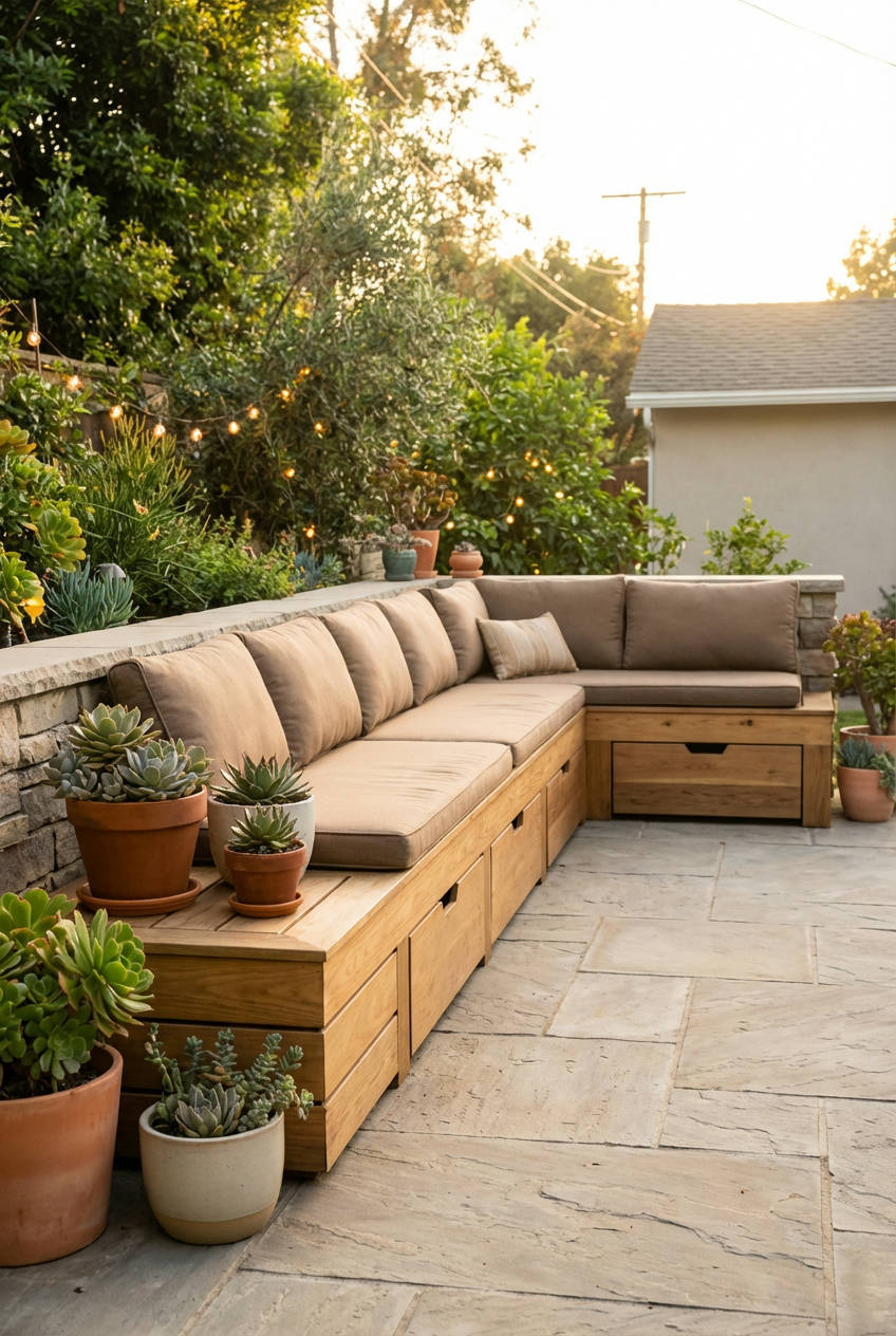 Built-in Bench Seating with Storage 1