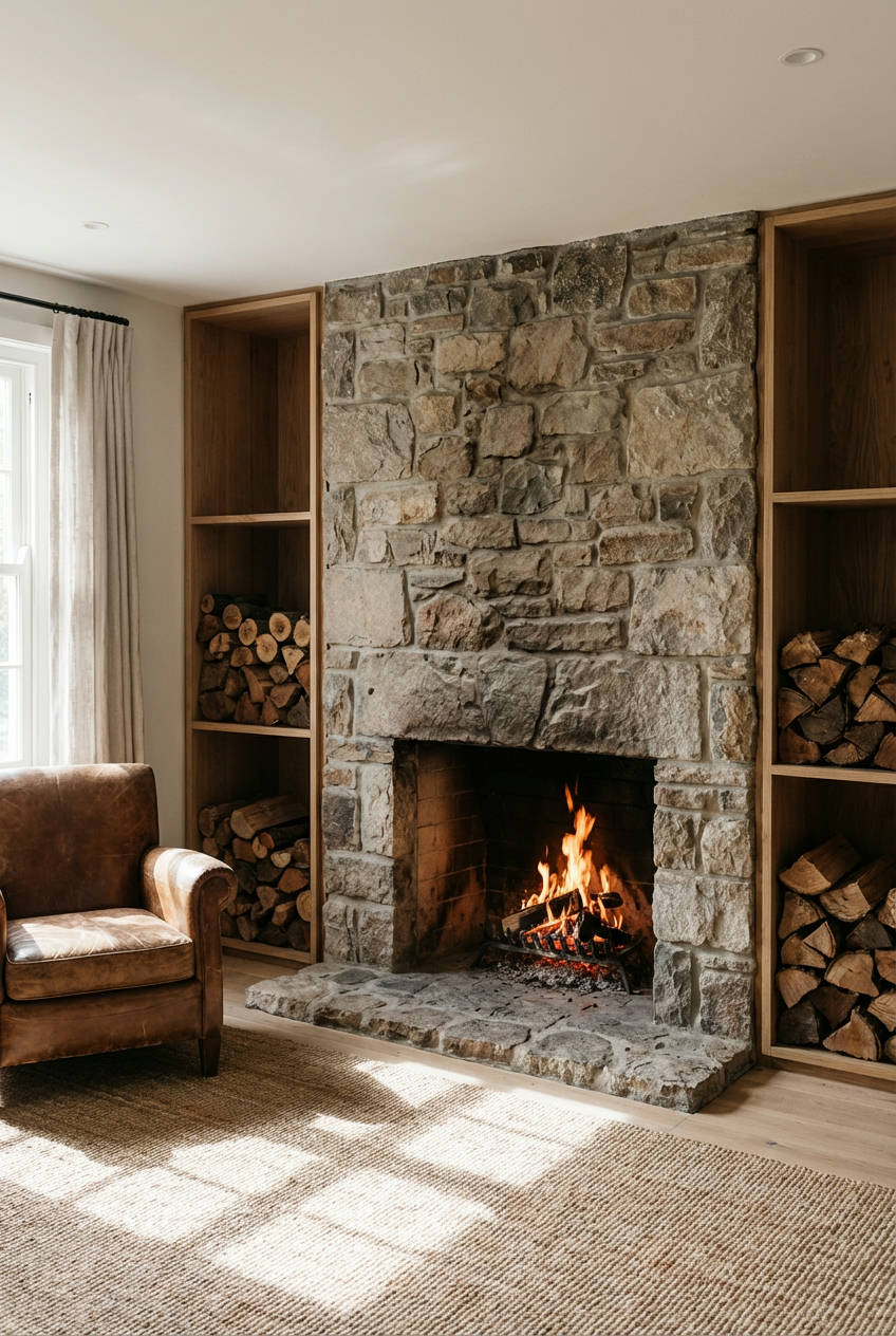 Fireplace-with-Built-in-Wood-Storage 1