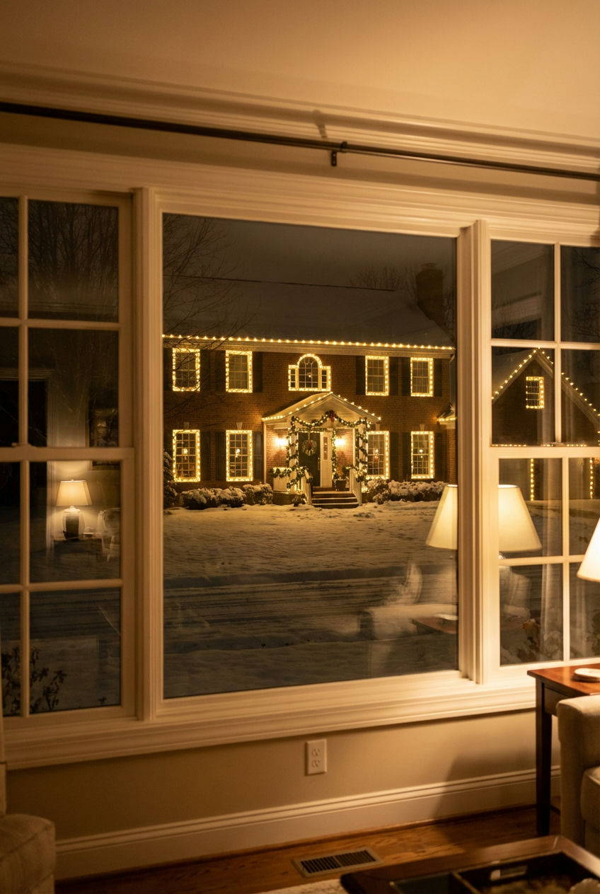 Festive Christmas Window Outlines 1