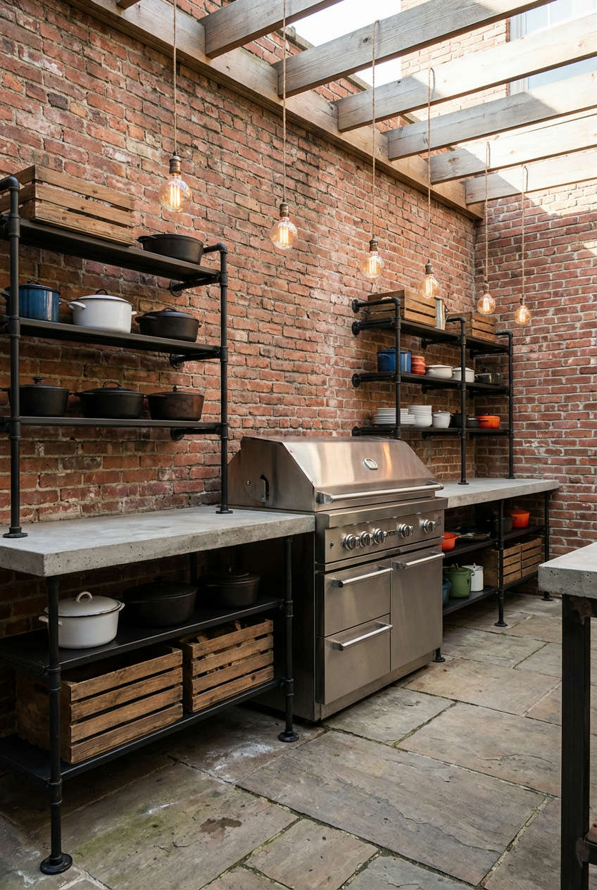 Industrial Chic Loft Kitchen 1