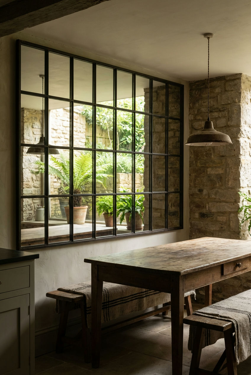 Faux Window Mirror Walls 1