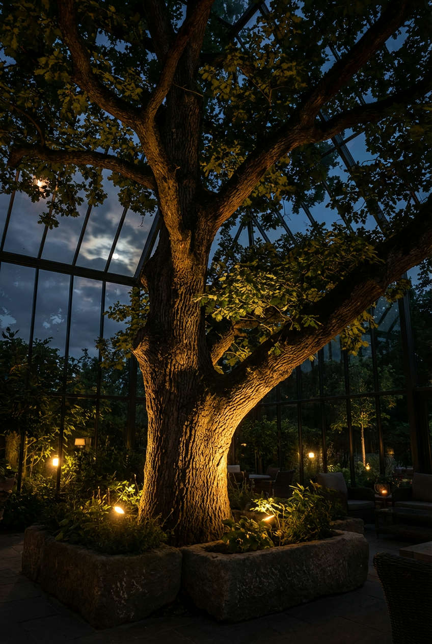 Tree Uplighting for Landscape Depth 1