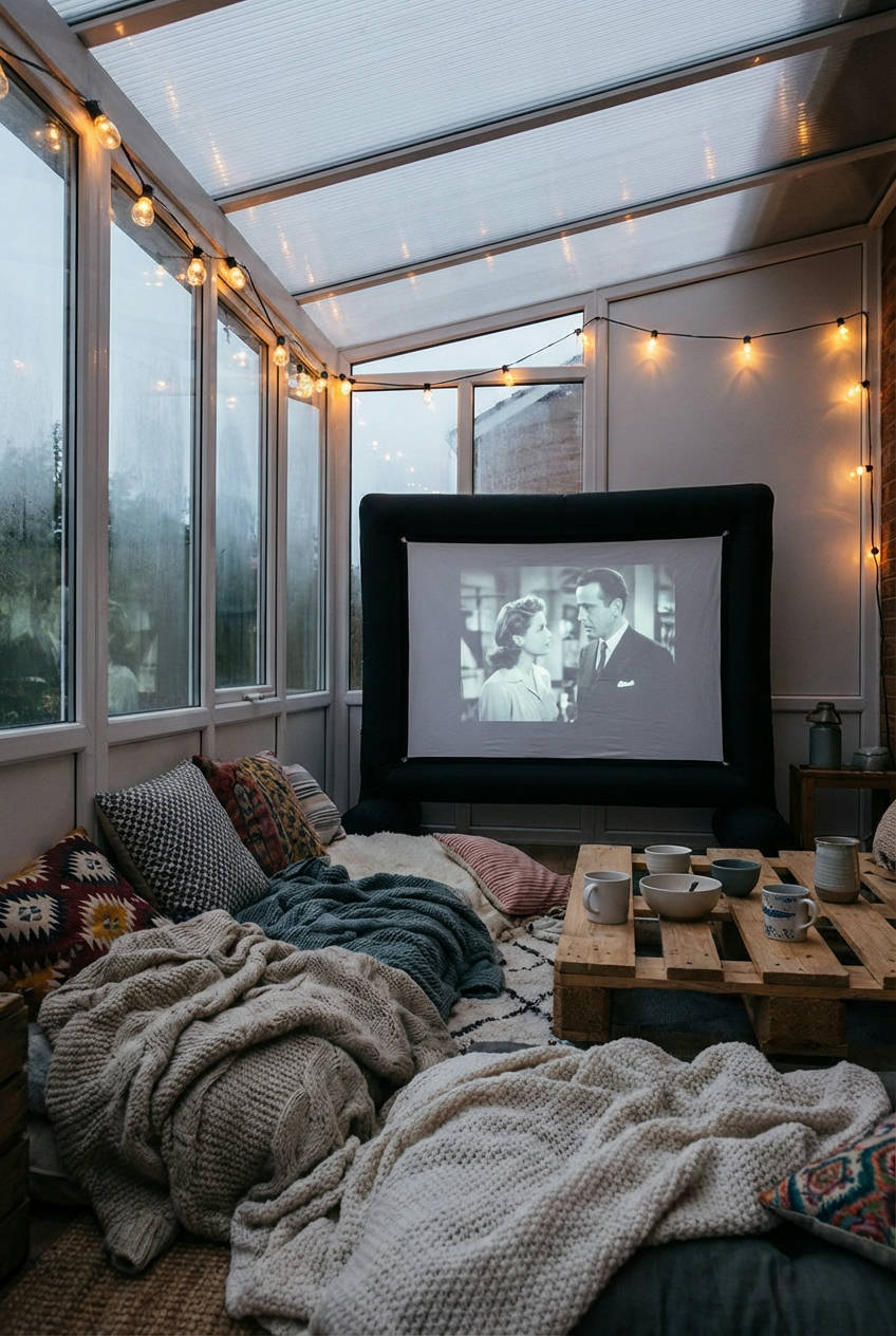 Outdoor Projector Screen for Movie Nights 1