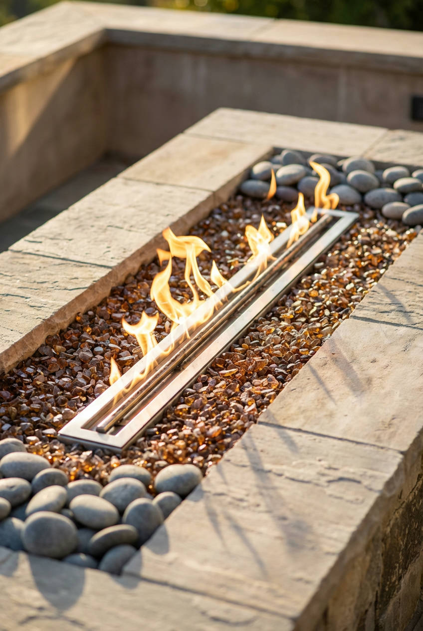Sleek-Gas-Fireplace-for-Modern-Patios 2