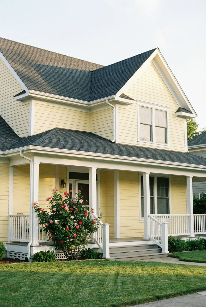 Sunny Yellow with White and Gray Roof 2