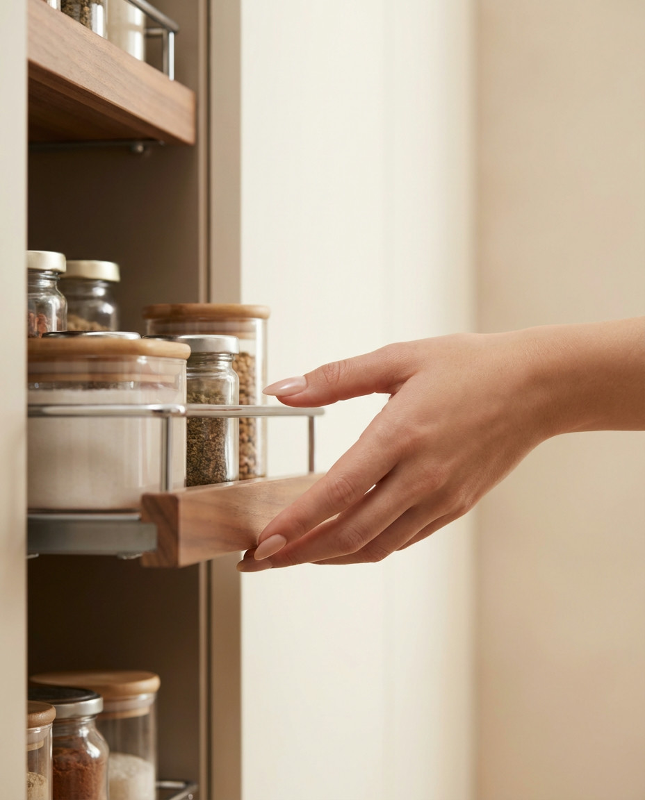 Luxe Acrylic & Gold Open Shelving