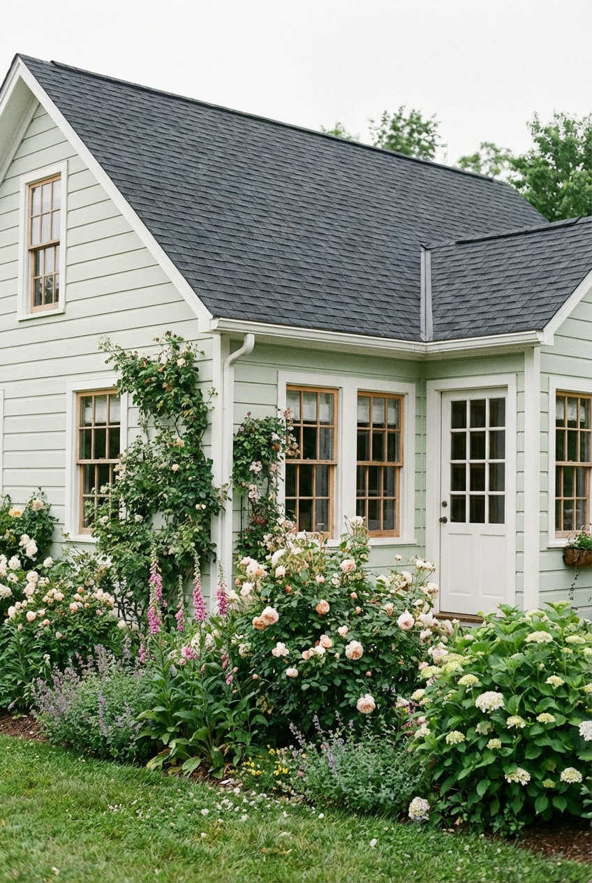 Subtle Pale Green with Dark Roof 1