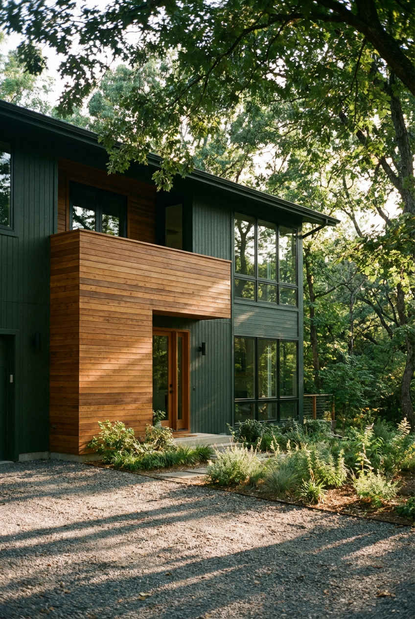 Deep Forest Green with Natural Cedar 2
