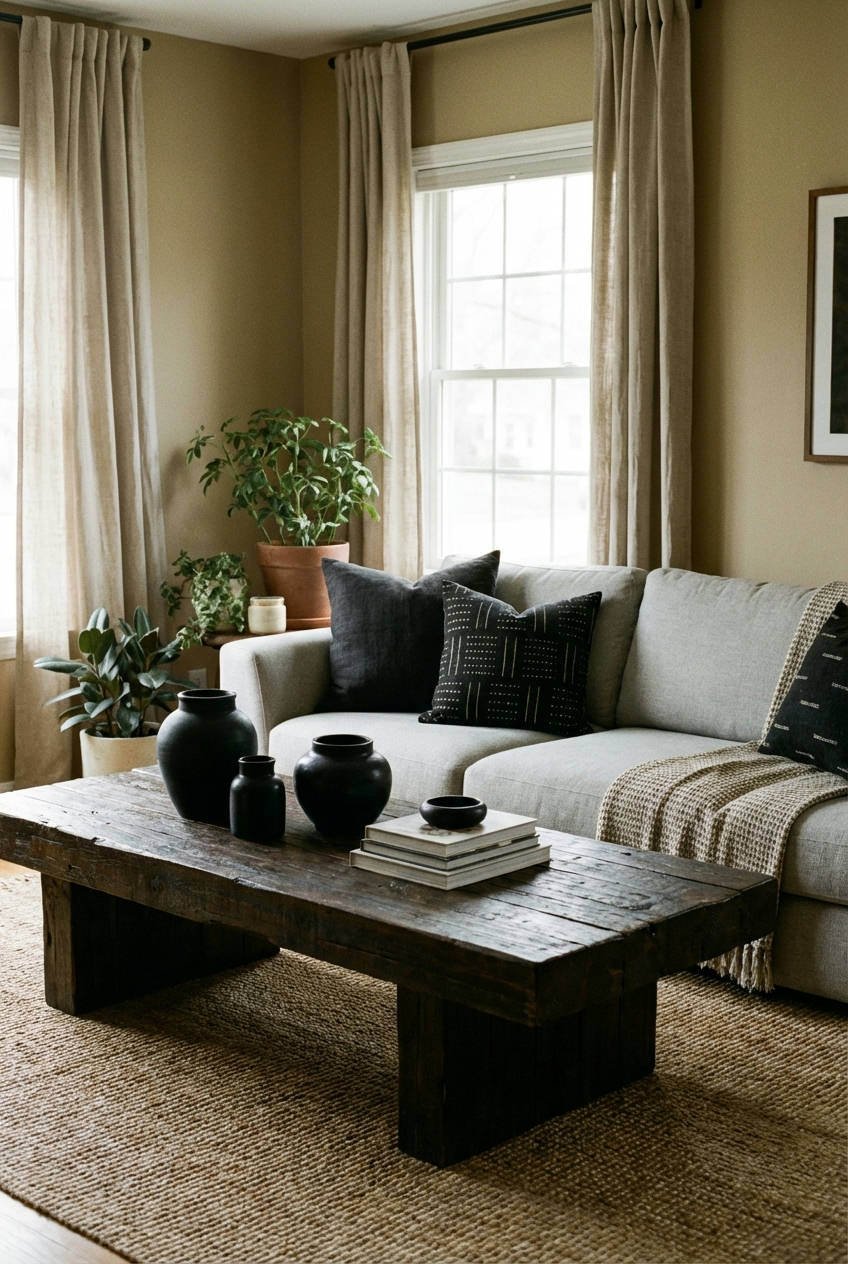 Dark Wood & Black Accents 2