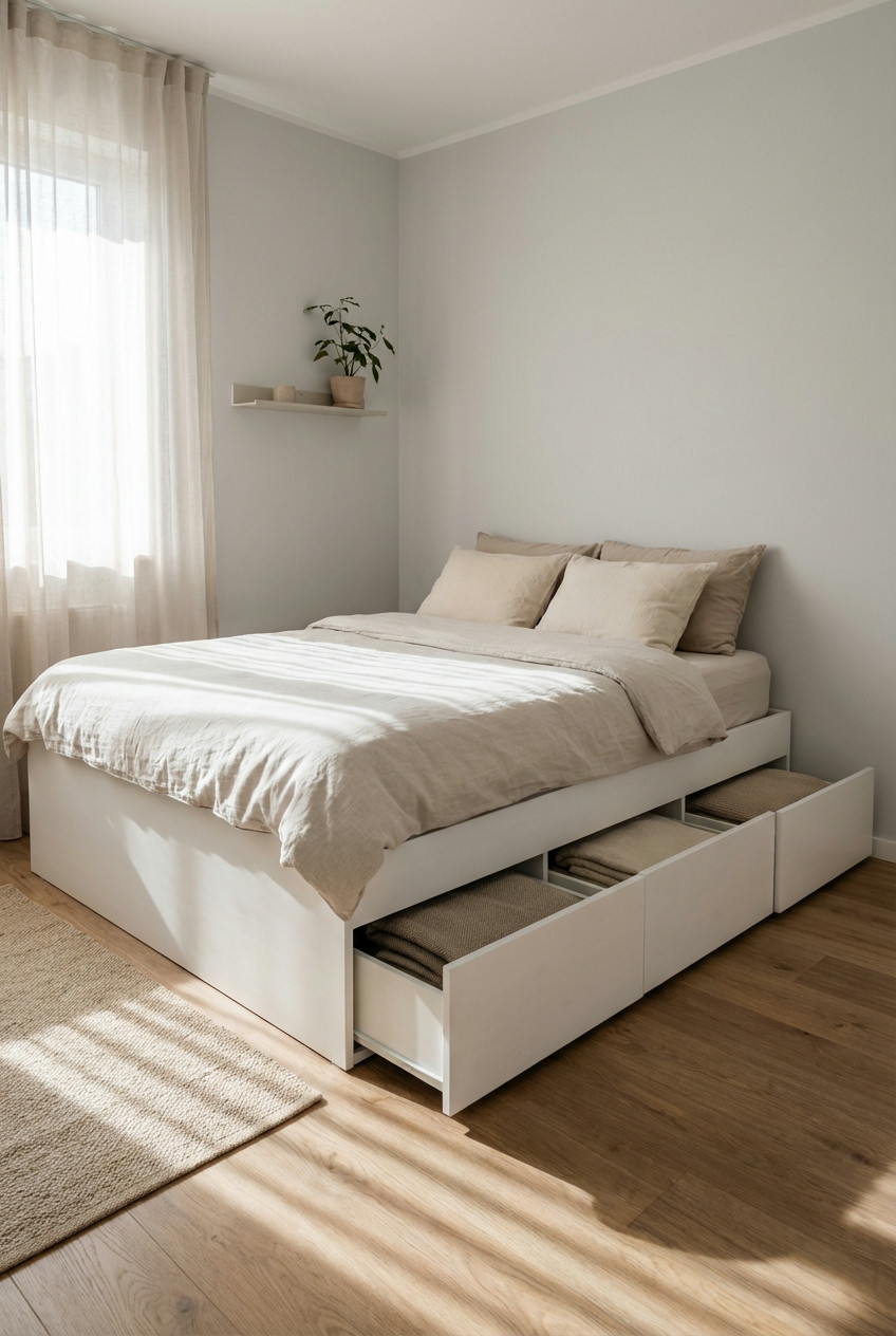 Platform Beds with Integrated Storage 1