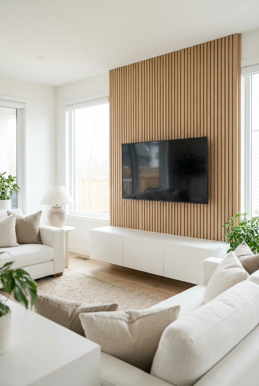 Statement Wood Slat Wall 2