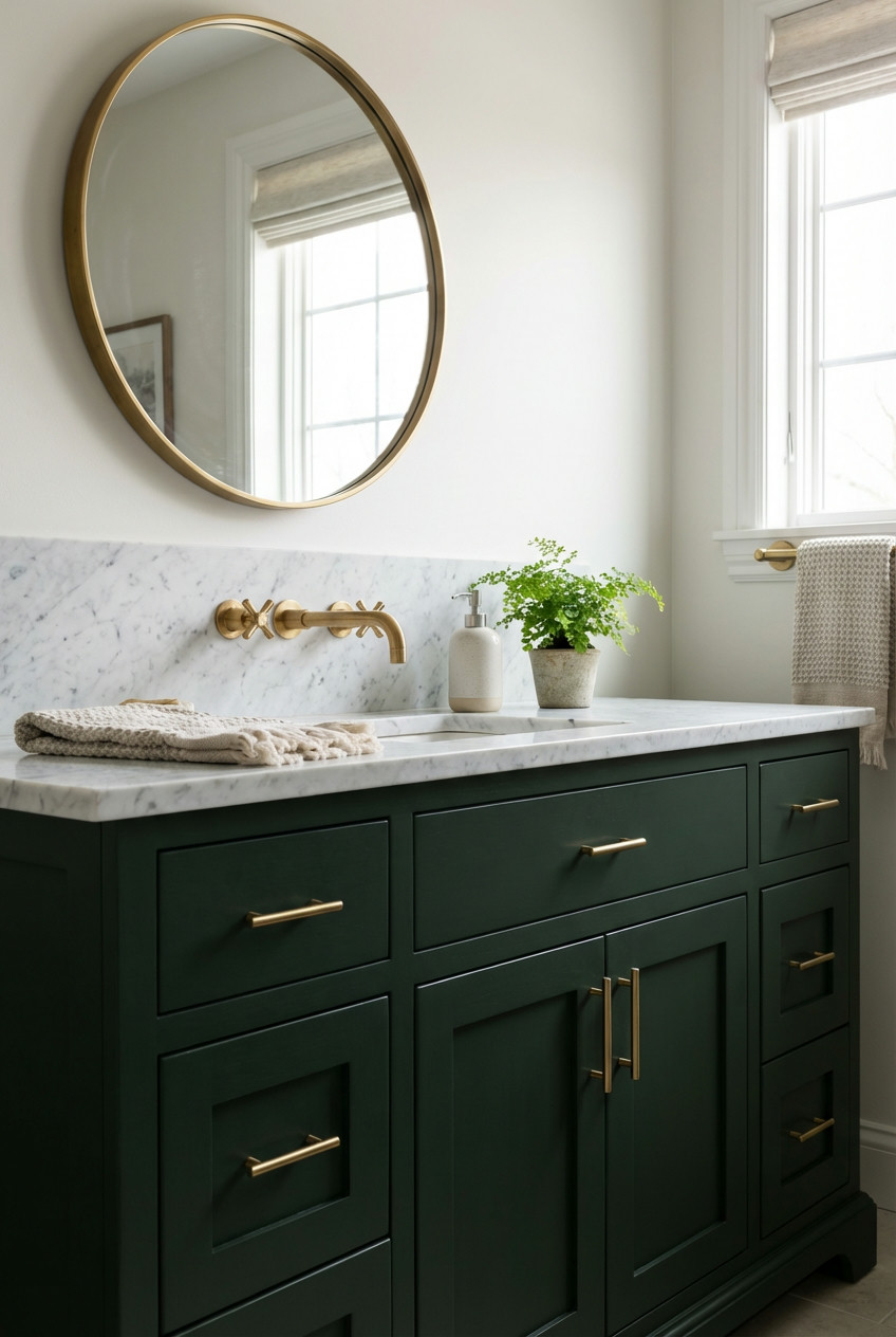 Dark Green Vanity 1