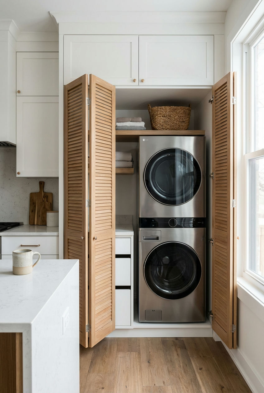 Hidden Laundry Nook in the Kitchen 1
