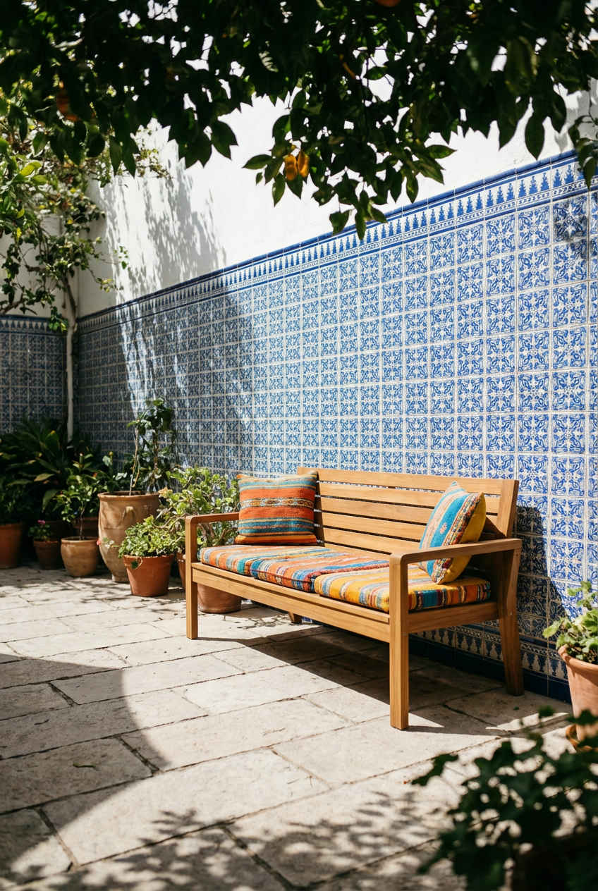 Colorful Tiled Outdoor Walls 1