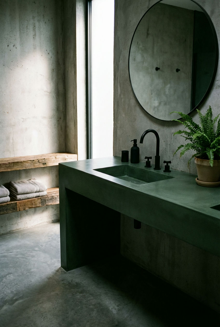 Dark Green Vanity 2