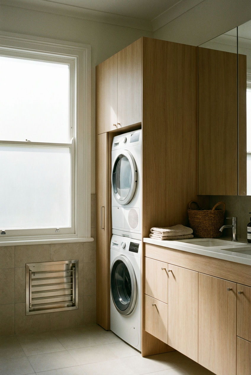 Compact Bathroom Laundry Integration 2