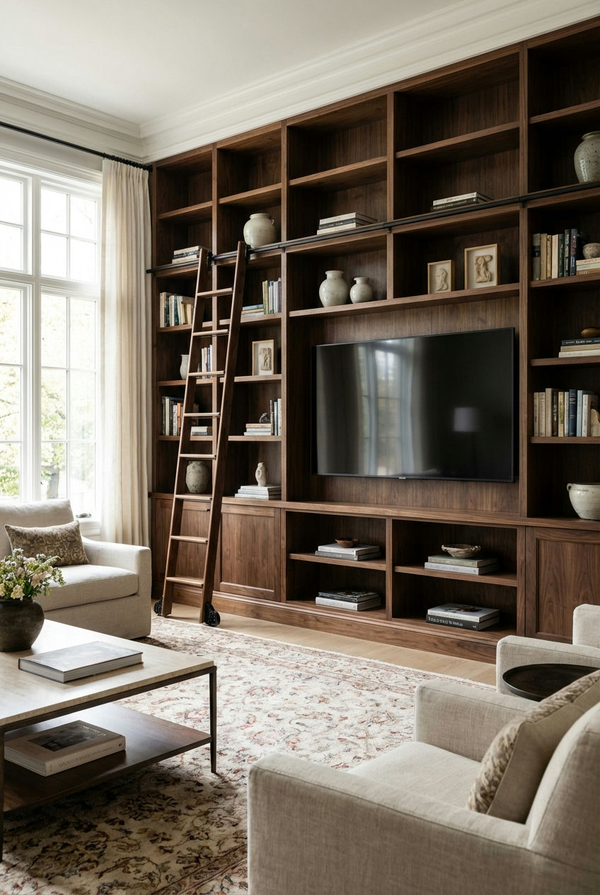 Grand Bookshelf and Media Combination 1