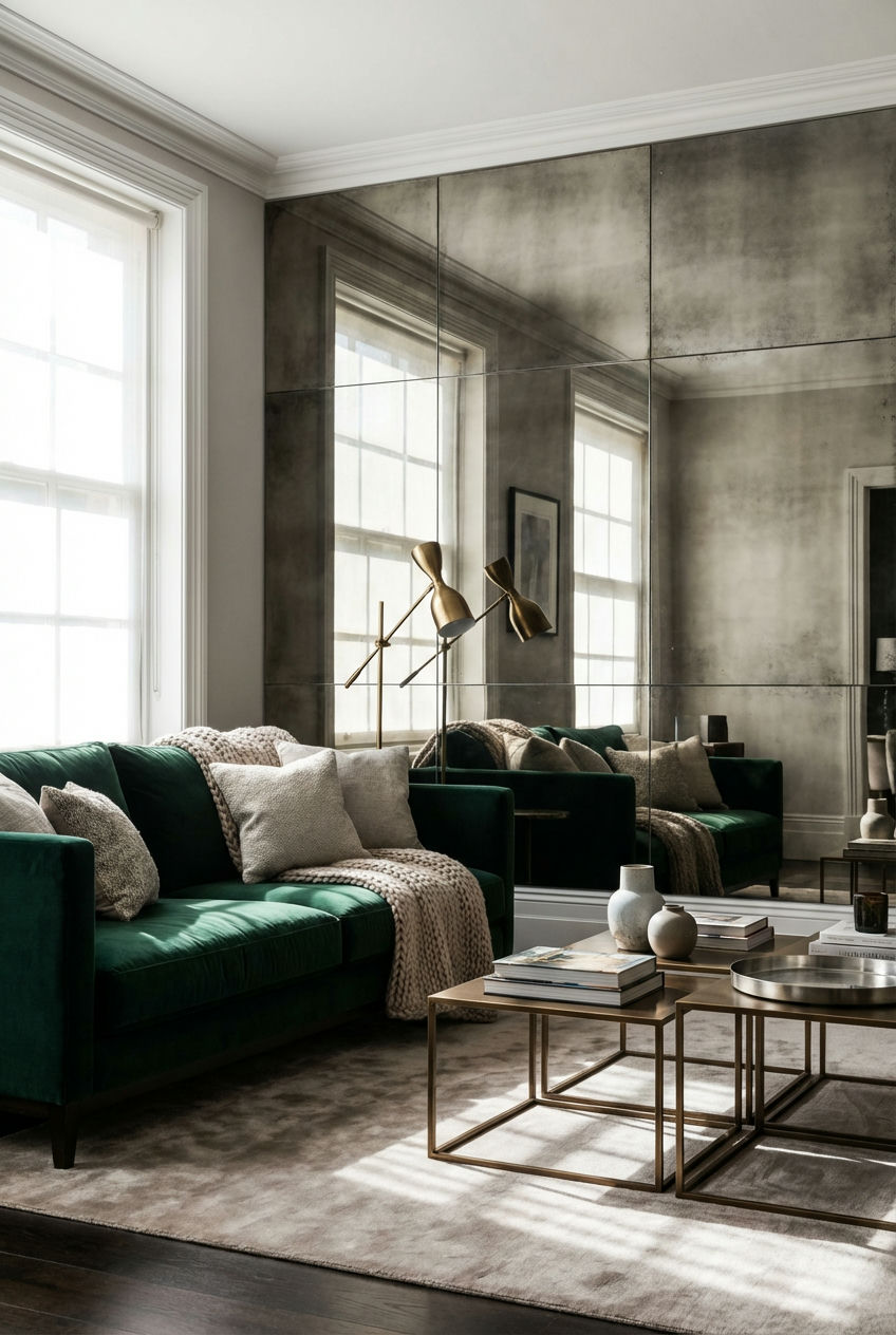 Mirrored Accent Wall 1
