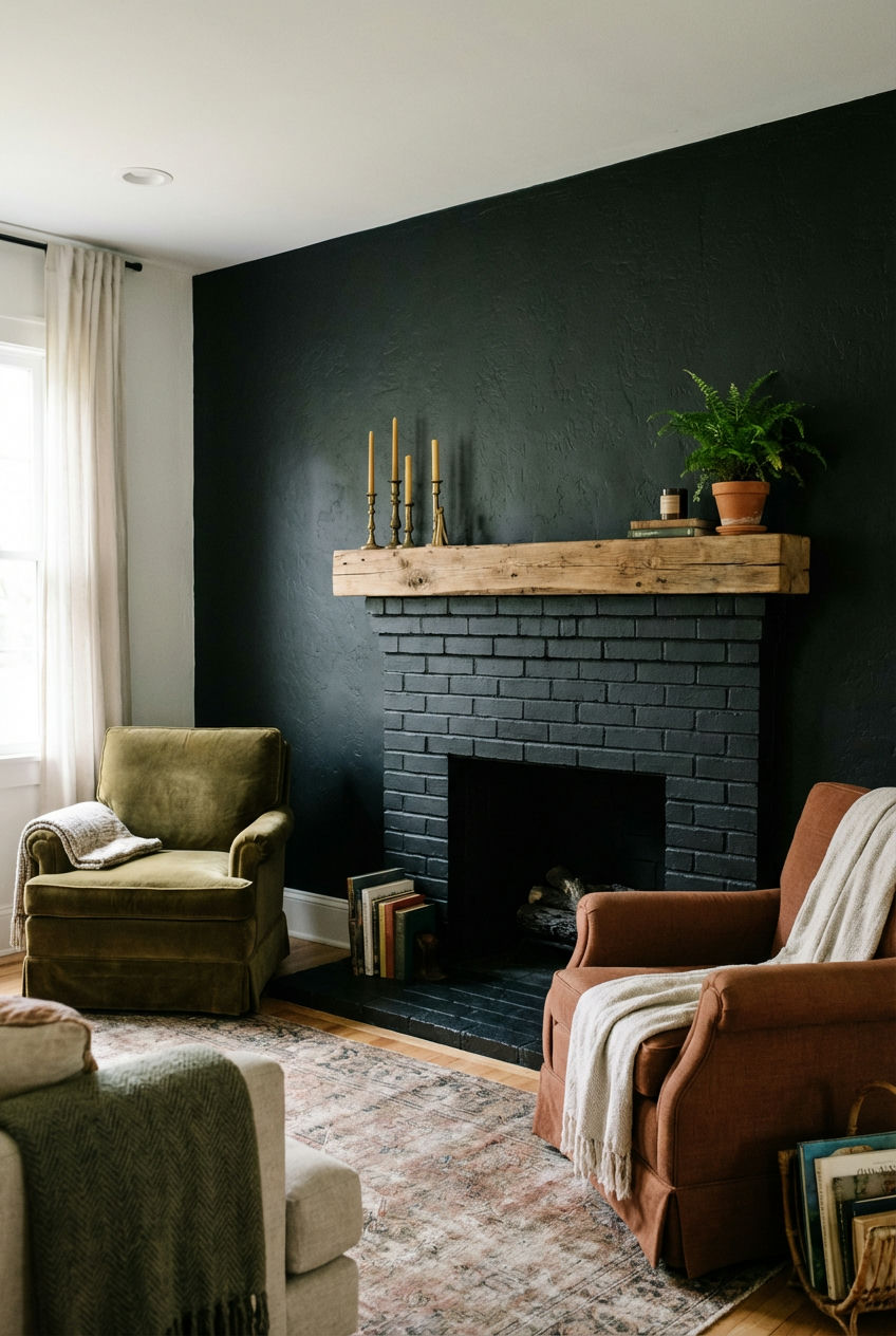 Fireplace Focal Point in Deep Black 2