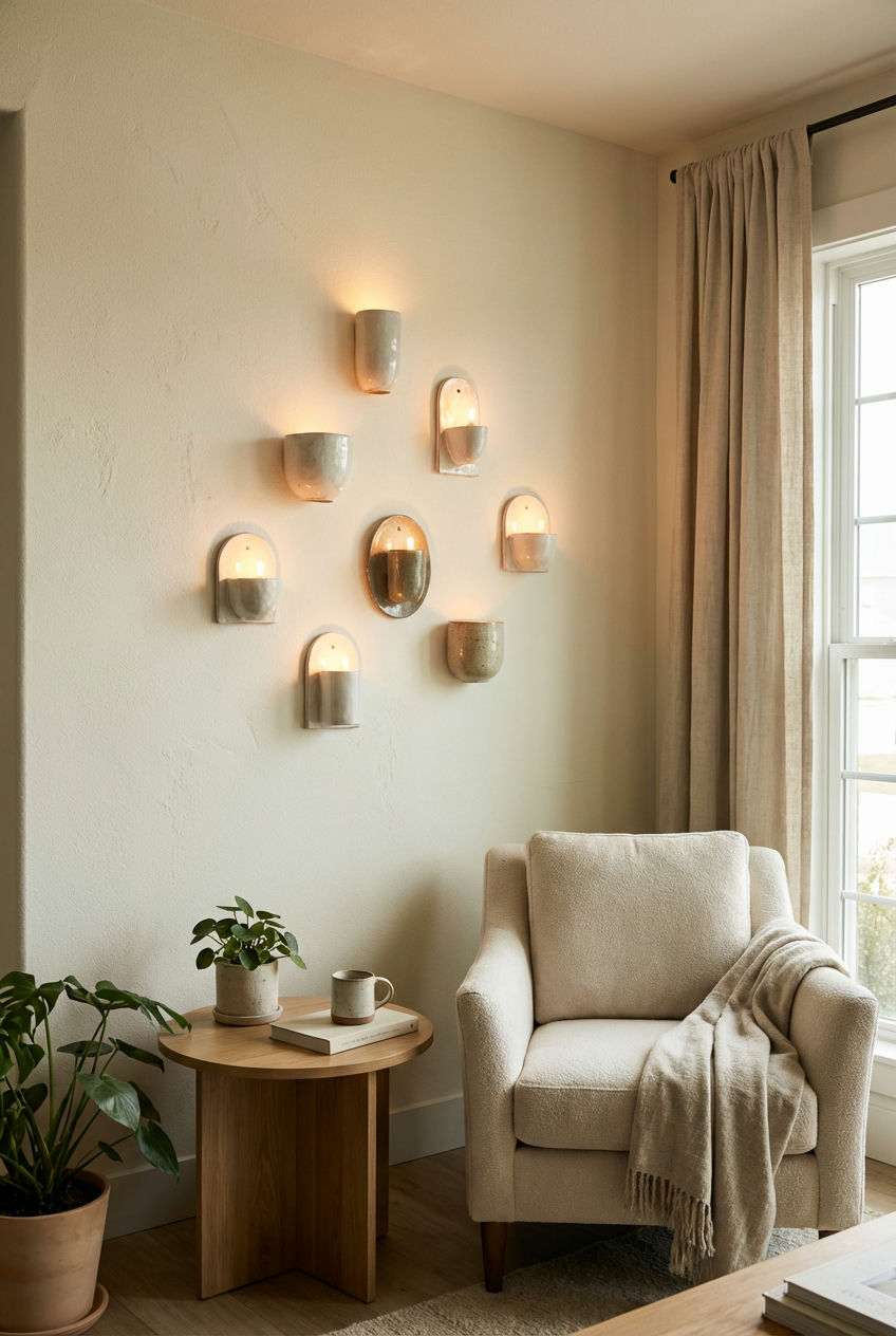 Artistic-Wall-Sconces-Arrangement-2