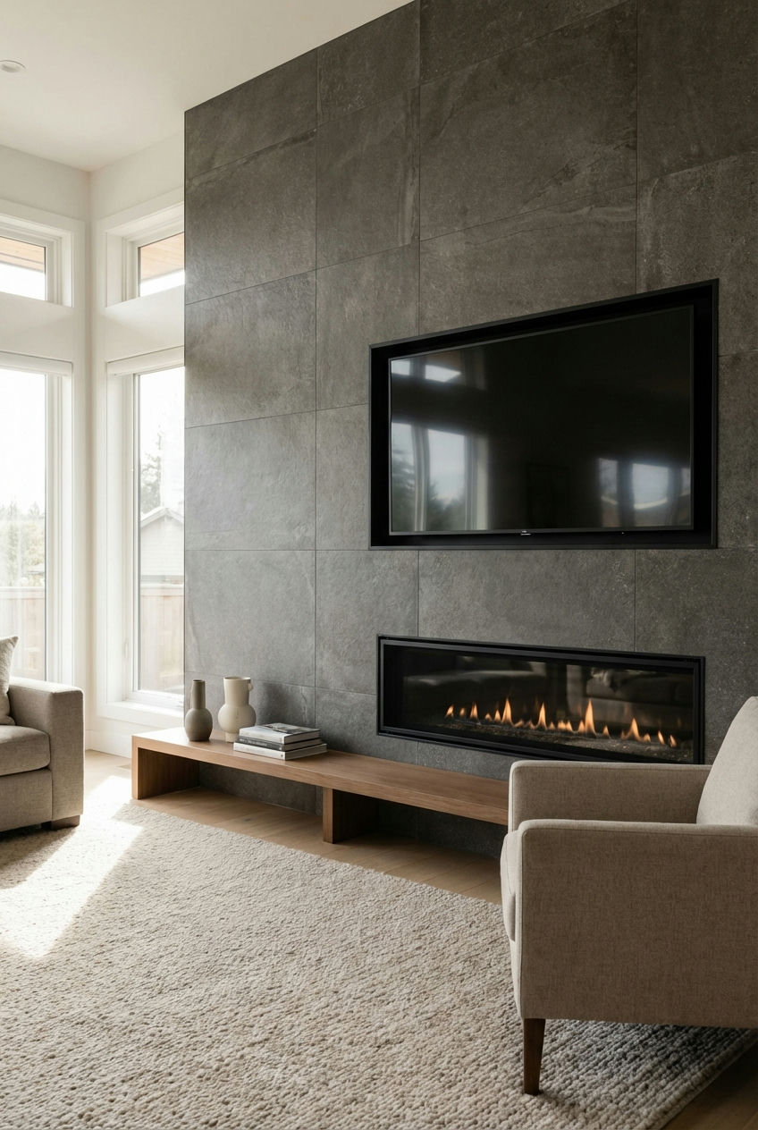 Integrated Fireplace Wall 1