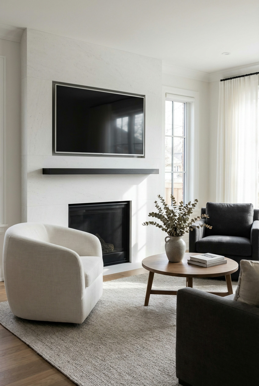 Chic Fireplace and TV Combo 1