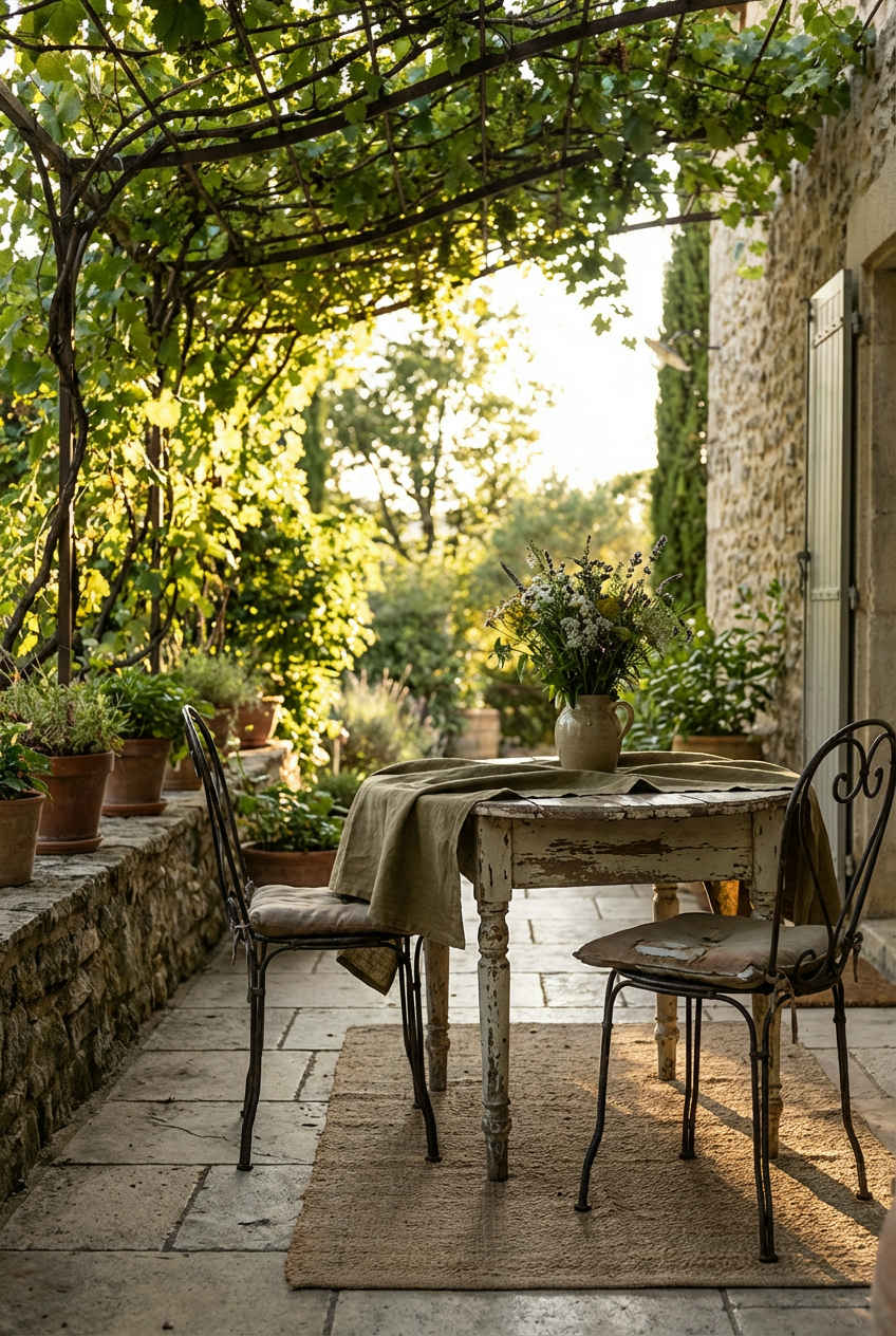 Rustic Outdoor Dining Nook 2