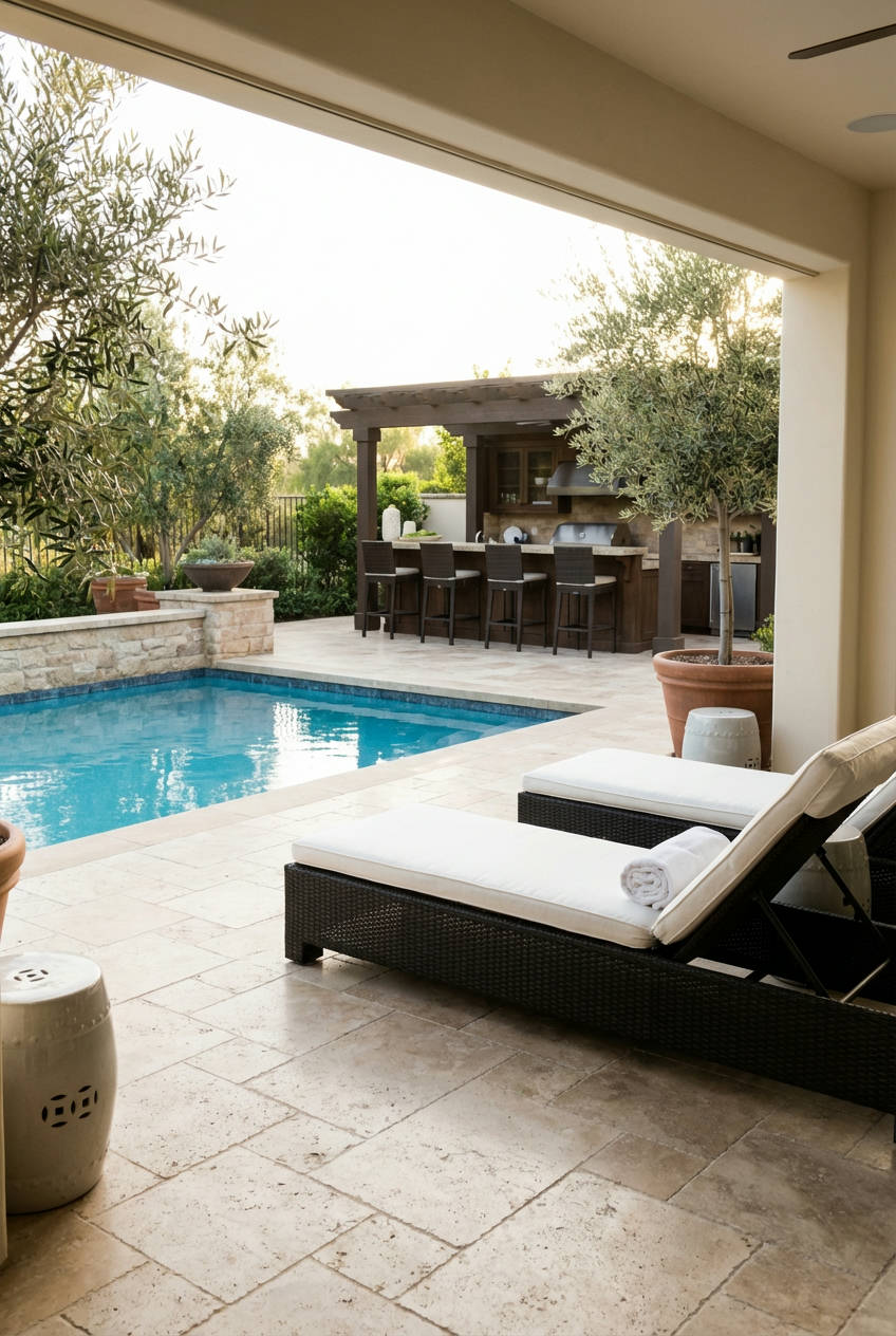 Luxurious Poolside Lounging 1