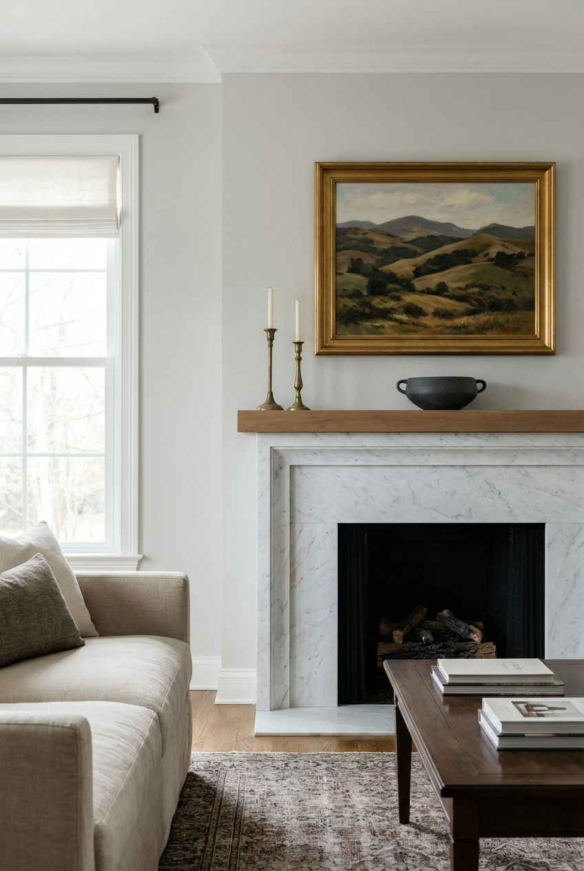 Contemporary Classic Mantle Styling 1