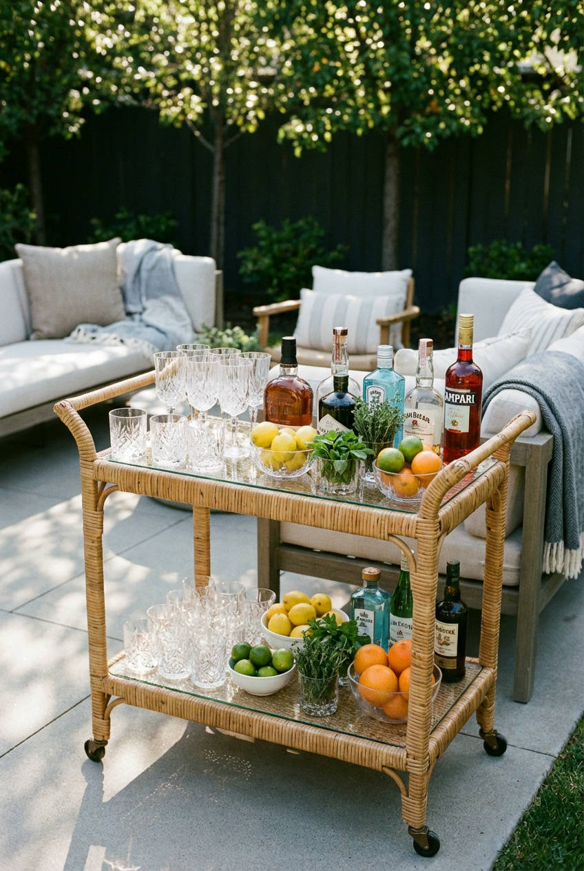 Outdoor Bar Cart Station 1