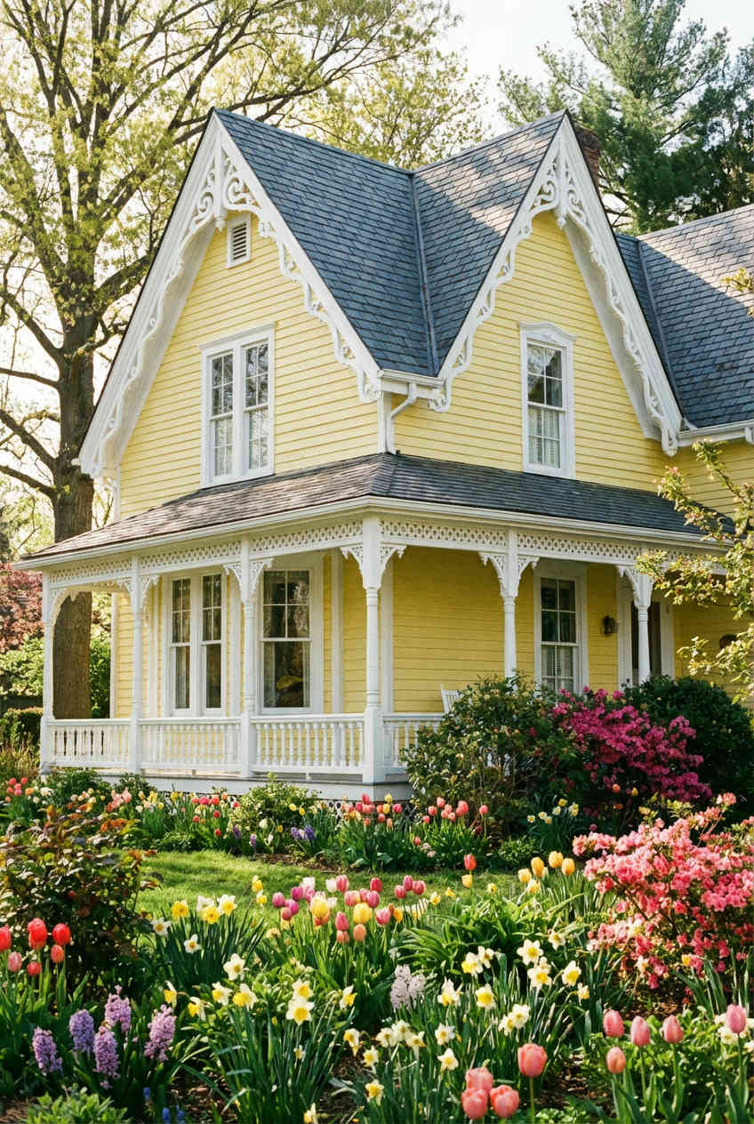 Sunny Yellow with White and Gray Roof 1