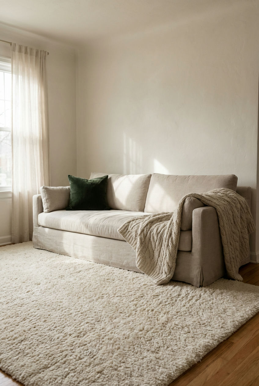 Layered Textures with a Plush Rug 1