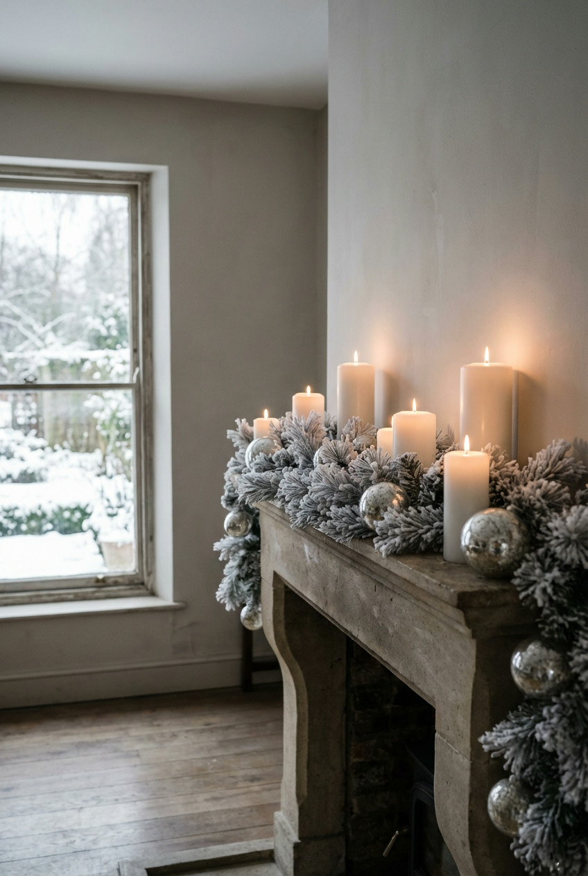 Winter Wonderland Fireplace Display 1