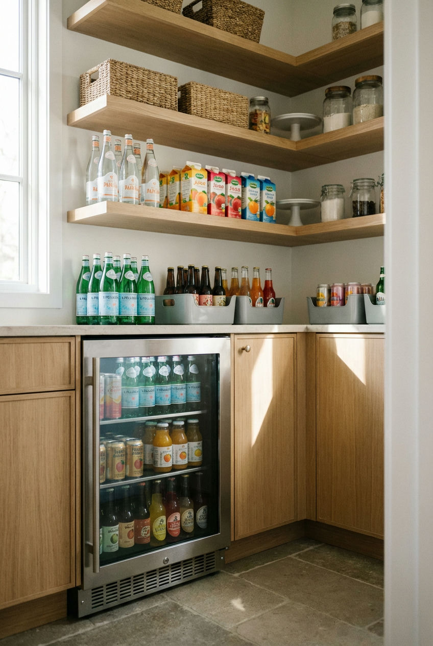 Kitchen-Pantry-with-Beverage-Fridge 1