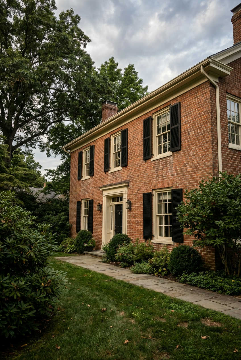Classic Brick with Cream and Black Accents 1