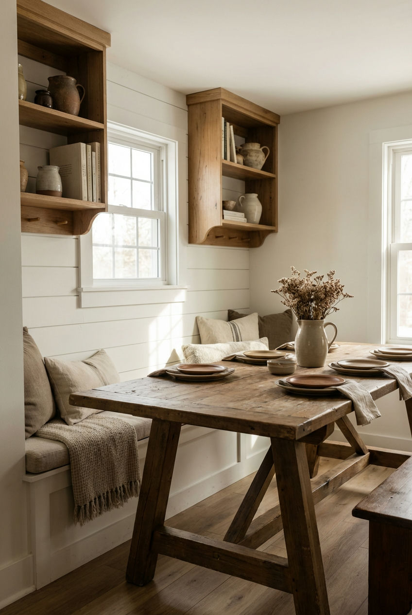Grand Farmhouse with a Bench 2