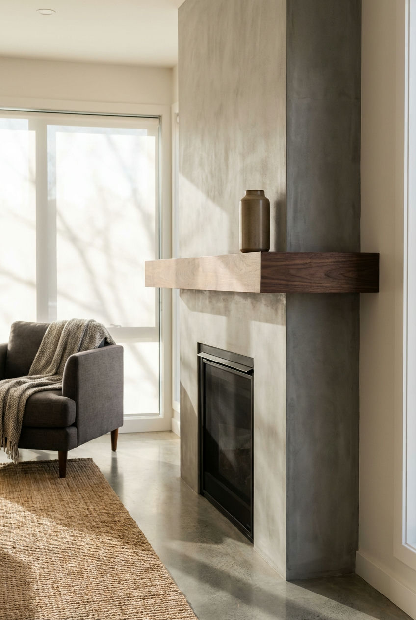 Minimalist Floating Mantels 1